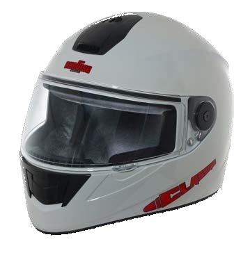 Axellise Unicolour helmet in Pearl White, front three-quarter view