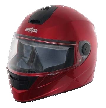 Axellise Unicolour helmet in Sport Red, front three-quarter view